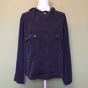 TWO BY VINCE CAMUTO navy hooded zip jacket